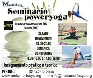 19-20 Novembre 2022 – Seminario Power Yoga