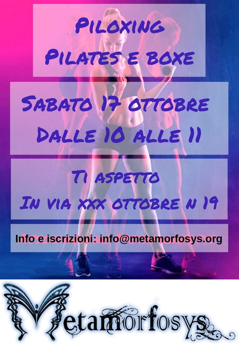 Prossimo appuntamento per “Sabati con Metamorfosys”: Piloxing