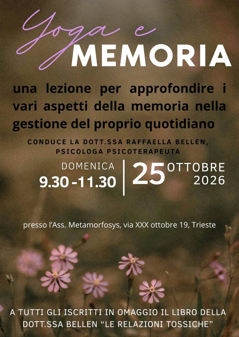 25 ottobre 9.30-11.30: Yoga e Memoria